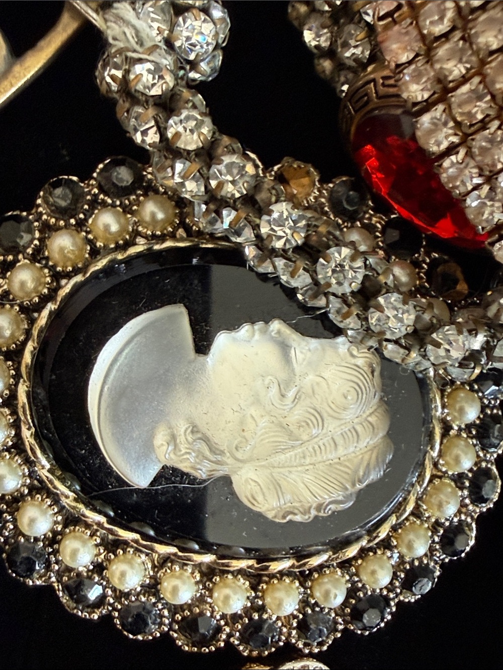 Ultimate mini craft lot distressed lion dish jewelry high end Nina Ricci & more - Picture 8 of 16